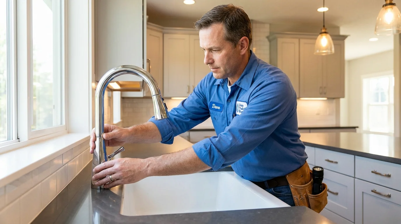 Kitchen faucet installation by Johns Plumbing LLC in La Vista