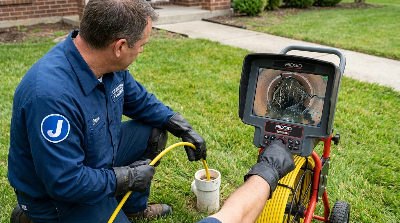 Sewer camera inspection being performed by Johns Plumbing LLC in La Vista